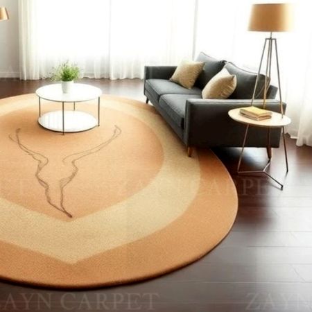 Handcrafted Round Abstract Minimalist Living Room Rug